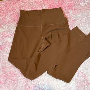 Brown High-Waisted Leggings